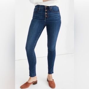 Madewell 9” High-Rise Skinny Button-Front Jeans